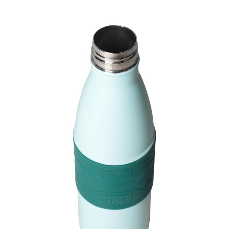 Bister Insulated Stainless Steel Water Bottle Tempsheild Technology 24Hrs Cold 12 Hrs Hot BPA Free Leak Proof Colder Hotter Longer 350 Ml Mat Green/Light Blue - Image 3